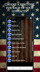 اسکرین شات 5 برنامه Military Ringtones