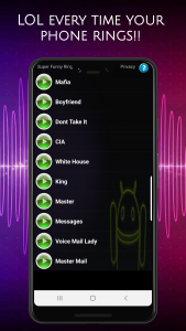 اسکرین شات برنامه Super Funny Ringtones 5