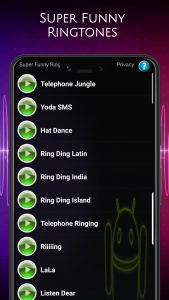 اسکرین شات 1 برنامه Super Funny Ringtones
