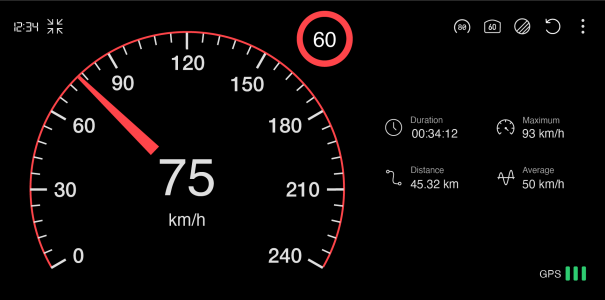 اسکرین شات برنامه GPS Speedometer : HUD odometer 8