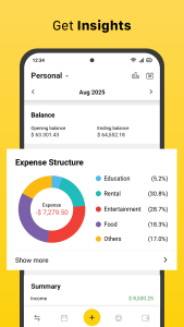 اسکرین شات 2 برنامه Money Manager: Expense Tracker