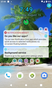اسکرین شات برنامه Notification Widget 2