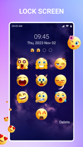 اسکرین شات برنامه Emoji Lock Screen 1