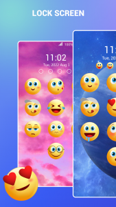 اسکرین شات برنامه Emoji Lock Screen 1