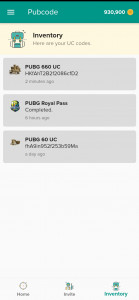 اسکرین شات برنامه Pubcode - Earn UC & Royal Pass 3
