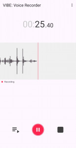 اسکرین شات برنامه VIBE: Voice Recorder 1