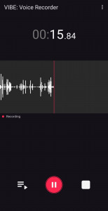اسکرین شات برنامه VIBE: Voice Recorder 4