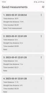 اسکرین شات 3 برنامه Distance meter
