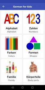 اسکرین شات برنامه German For Kids 1