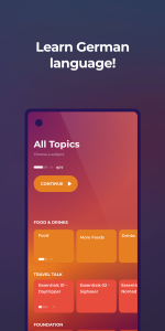 اسکرین شات 1 برنامه Drops: Learn German