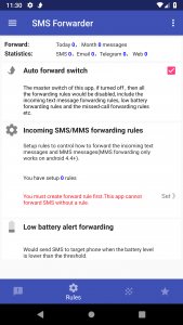 اسکرین شات برنامه SMS Forwarder 2