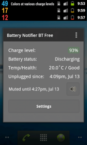 اسکرین شات برنامه Battery Notifier BT Free 2