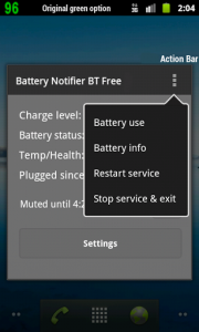 اسکرین شات برنامه Battery Notifier BT Free 3
