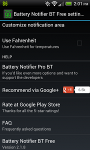 اسکرین شات برنامه Battery Notifier BT Free 7