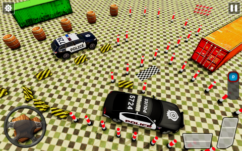 اسکرین شات بازی Car Games : Police Car Parking 4