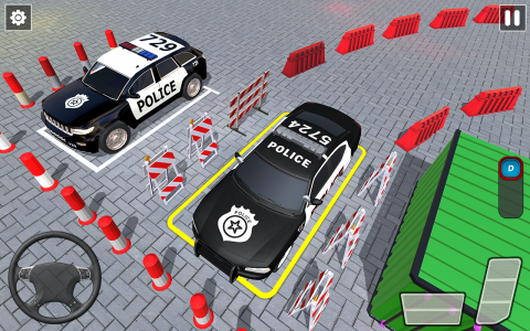 اسکرین شات بازی Car Games : Police Car Parking 1