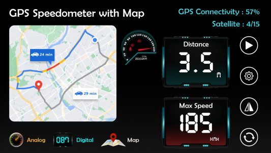 اسکرین شات برنامه GPS Speedometer HUD Odometer 6