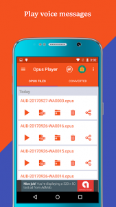 اسکرین شات برنامه Opus Player: Manage your audio & voice messages 4