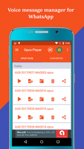 اسکرین شات برنامه Opus Player: Manage your audio & voice messages 1