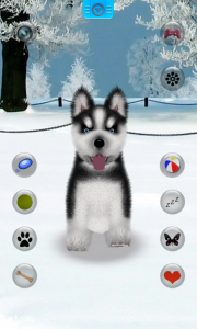 اسکرین شات برنامه Talking Siberian Husky 1