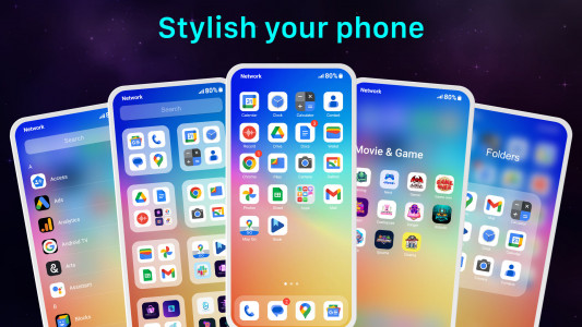 اسکرین شات برنامه Launcher OS 2025: Fast & Clean 1