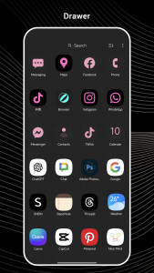 اسکرین شات برنامه Black OS Launcher 5