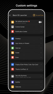 اسکرین شات برنامه Black OS Launcher 6