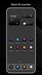 اسکرین شات 1 برنامه Black OS Launcher