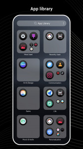 اسکرین شات برنامه Black OS Launcher 3