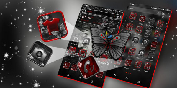 اسکرین شات برنامه Abstract Girl Launcher Theme 3