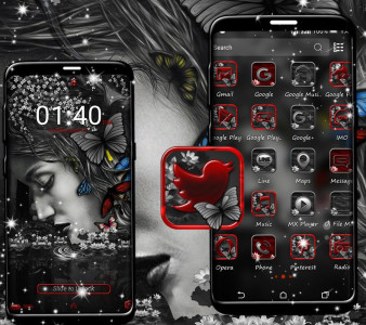 اسکرین شات برنامه Abstract Girl Launcher Theme 5