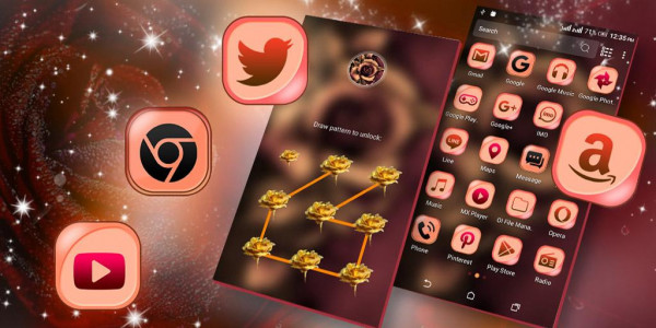 اسکرین شات برنامه Artistic Rose Launcher Theme 2