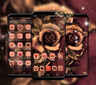 اسکرین شات برنامه Artistic Rose Launcher Theme 3