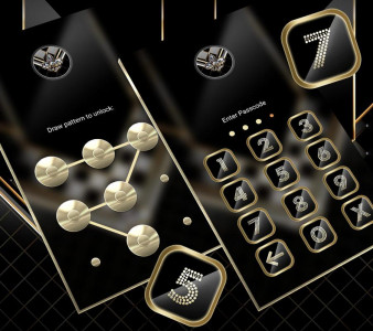 اسکرین شات برنامه Black Luxury Gold Theme 5