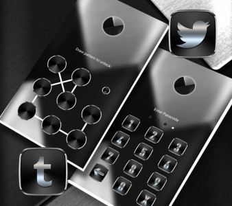 اسکرین شات برنامه Black Silver Launcher Theme 6