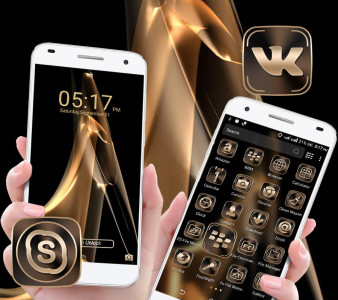 اسکرین شات برنامه Caramel Launcher Theme 3