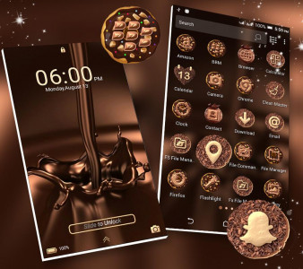 اسکرین شات برنامه Chocolate Launcher Theme 1