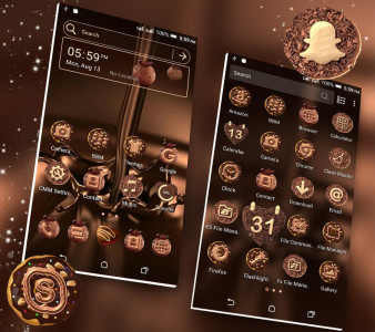 اسکرین شات برنامه Chocolate Launcher Theme 3