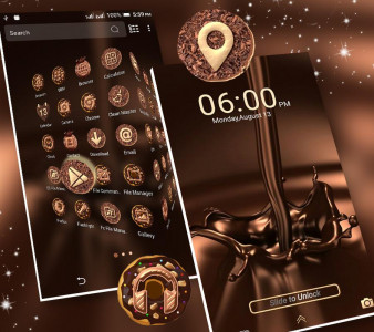 اسکرین شات برنامه Chocolate Launcher Theme 5