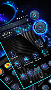 اسکرین شات برنامه Cool Black Launcher Theme 1