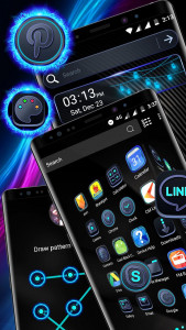 اسکرین شات برنامه Cool Black Launcher Theme 6