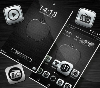 اسکرین شات برنامه Crystal Silver Launcher Theme 6