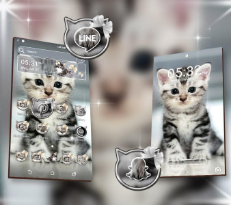 اسکرین شات برنامه Cute Cat Launcher Theme 4