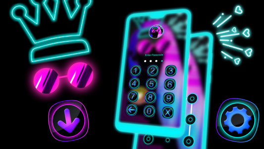 اسکرین شات 5 برنامه Dark Girly Launcher Theme