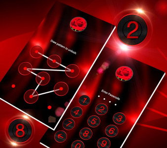 اسکرین شات برنامه Dark Red Launcher Theme 6