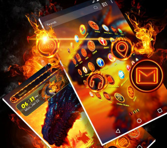 اسکرین شات برنامه Dragon Launcher Theme 2