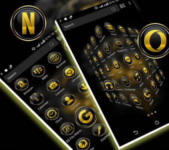 اسکرین شات 2 برنامه Gold Skull Launcher Theme