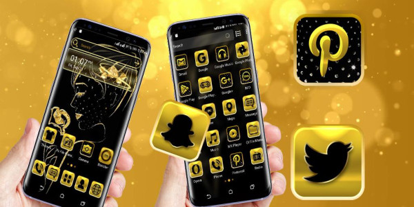 اسکرین شات 2 برنامه Golden Girl Launcher Theme