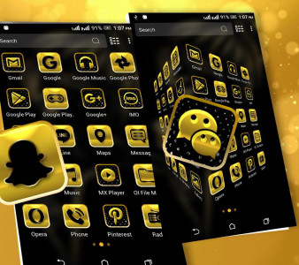 اسکرین شات 3 برنامه Golden Girl Launcher Theme