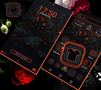 اسکرین شات برنامه Gothic Rose Launcher Theme 6